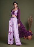 Embroidered Silk Purple Salwar Suit - 2