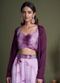 Embroidered Silk Purple Salwar Suit - 3