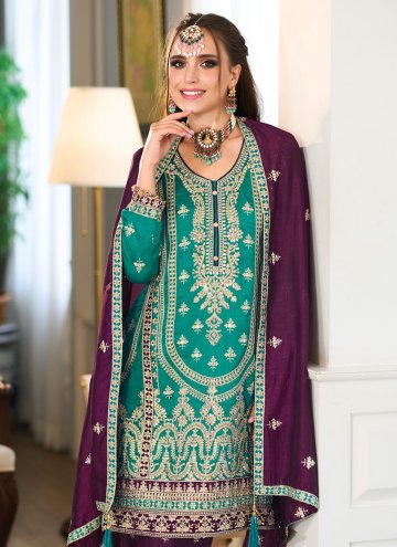 Embroidered Silk Rama Salwar Suit