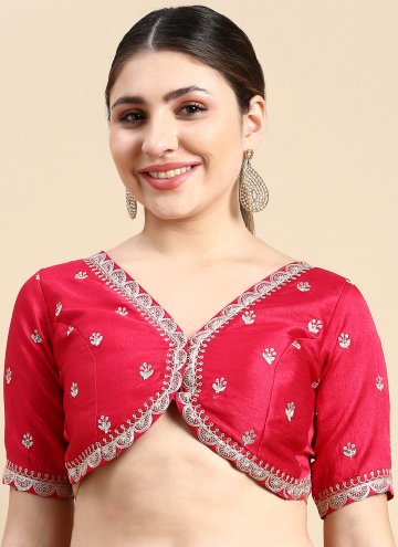 Embroidered Silk Red