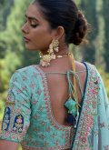 Embroidered Silk Sea Green Designer Lehenga Choli - 2