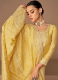 Embroidered Silk Yellow Trendy Salwar Kameez - 2