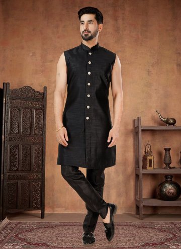 Fab Black Georgette Embroidered Indo Western