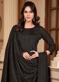 Fab Black Silk Diamond Work Trendy Salwar Suit - 2
