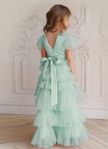 Fab Blue Net Fancy work Designer Gown