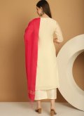Fab Cream Chanderi Printed Salwar Suit - 2