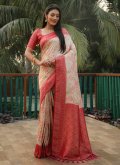 Fab Cream Kanjivaram Silk Designer Designer Saree for Ceremonial - 2