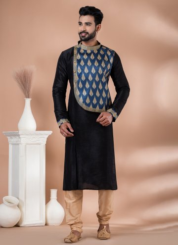 Fab Fancy work Banarasi Black Kurta Pyjama