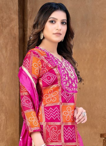 Fab Hand Work Fancy Fabric Rani Salwar Suit