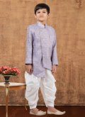 Fab Lavender Jacquard Silk Fancy work Indo Western - 1