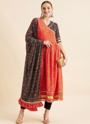 Fab Multi Colour Georgette Printed Trendy Salwar Suit