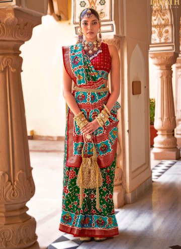 Fab Multi Colour Patola Silk Printed Trendy Saree