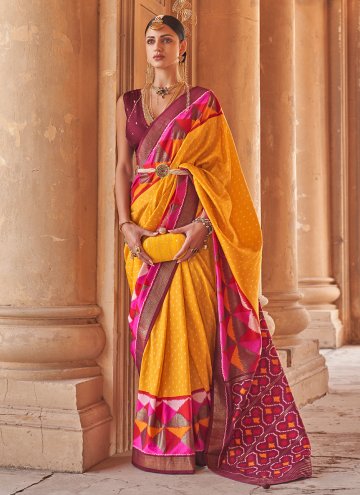 Fab Multi Colour Silk Border Trendy Saree