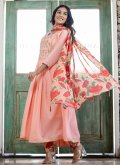 Fab Peach Cotton  Embroidered Salwar Suit for Festival - 2