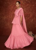 Fab Pink Georgette Embroidered Salwar Suit - 2