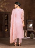 Fab Pink Organza Embroidered Trendy Salwar Suit for Ceremonial - 2