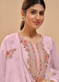Fab Pink Pure Georgette Embroidered Designer Pakistani Salwar Suit - 1