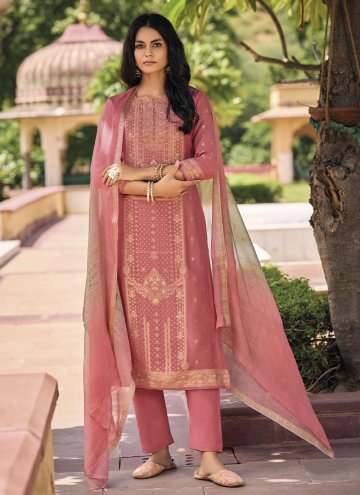 Fab Pink Silk Digital Print Salwar Suit