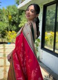 Fab Pink Silk Woven Designer Saree - 1