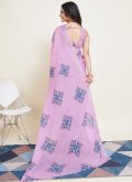 Fab Printed Cotton  Purple Classic Designer Saree - 2