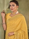 Fab Yellow Silk Woven Classic Designer Saree for Ceremonial - 1