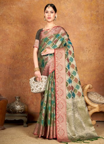 Fancy work Banarasi Multi Colour Traditional Saree