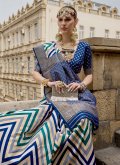 Fancy work Silk Multi Colour Classic Designer Saree - 1