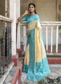 Firozi Handloom Silk Woven Trendy Saree - 3