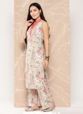 Floral Print Crepe Silk Multi Colour Designer Kurti - 2
