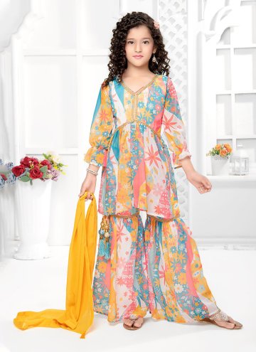 Floral Print Georgette Multi Colour Salwar Suit
