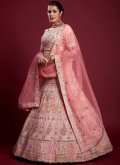 Georgette Designer Lehenga Choli in Pink Enhanced with Dori Work - 2