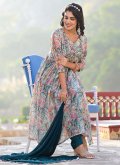 Georgette Pant Style Suit in Multi Colour Enhanced with Digital Print - 3