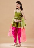 Georgette Salwar Suit in Sea Green Enhanced with Plain Work - 2