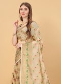 Glorious Beige Cotton Silk Border Classic Designer Saree - 2