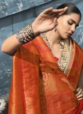 Glorious Cream Silk Woven Designer Saree - 1