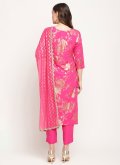 Glorious Fuchsia Crepe Silk Printed Salwar Suit - 3