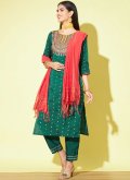 Glorious Green Silk Blend Embroidered Salwar Suit - 3