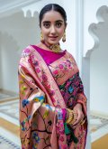 Glorious Green Silk Meenakari Classic Designer Saree for Ceremonial - 1