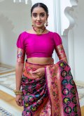 Glorious Green Silk Meenakari Classic Designer Saree for Ceremonial - 2