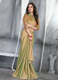 Glorious Green Silk Plain Work Designer Saree for Festival - 1