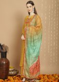 Glorious Mustard Chanderi Silk Embroidered Designer Salwar Kameez - 2
