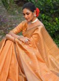 Glorious Orange Silk Woven Designer Saree - 2