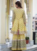 Glorious Printed Cotton  Yellow Salwar Suit - 1