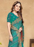 Glorious Rama Georgette Embroidered Designer Bollywood Saree - 1