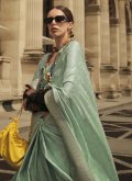 Glorious Sea Green Handloom Silk Woven Designer Saree - 1