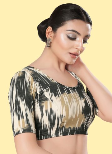 Gold  in Georgette with Print