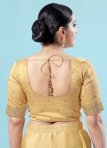 Gold  in Silk with Embroidered - 1