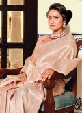 Gold Kanjivaram Silk Woven Trendy Saree for Festival - 1