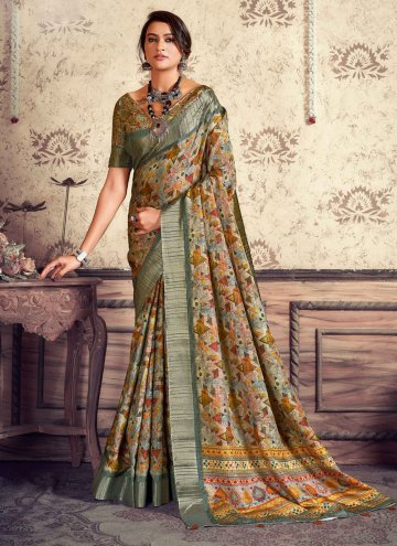 Gota Work Silk Multi Colour Classic Designer Saree