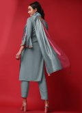 Gratifying Embroidered Rayon Grey Trendy Salwar Suit - 3